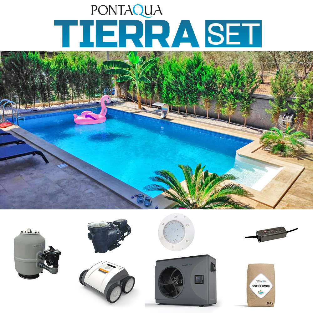TIERRA PANEL POOL 7x3x1,5 m modulpaneles, süllyesztett víztükrű, ...